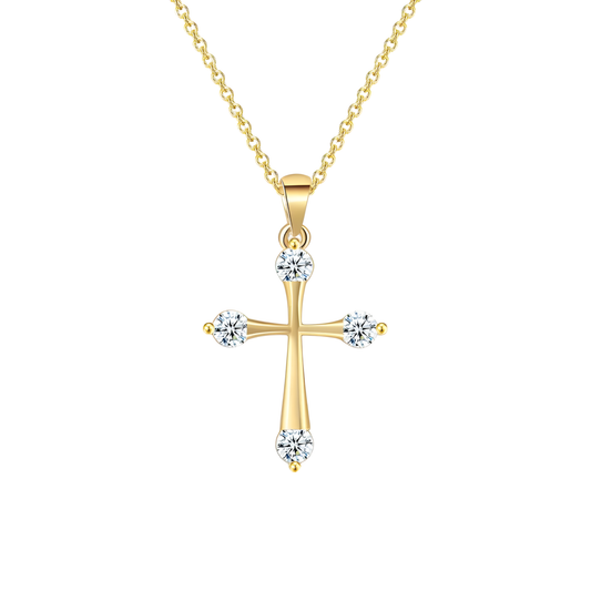 Elegante Goldene Kreuzkette