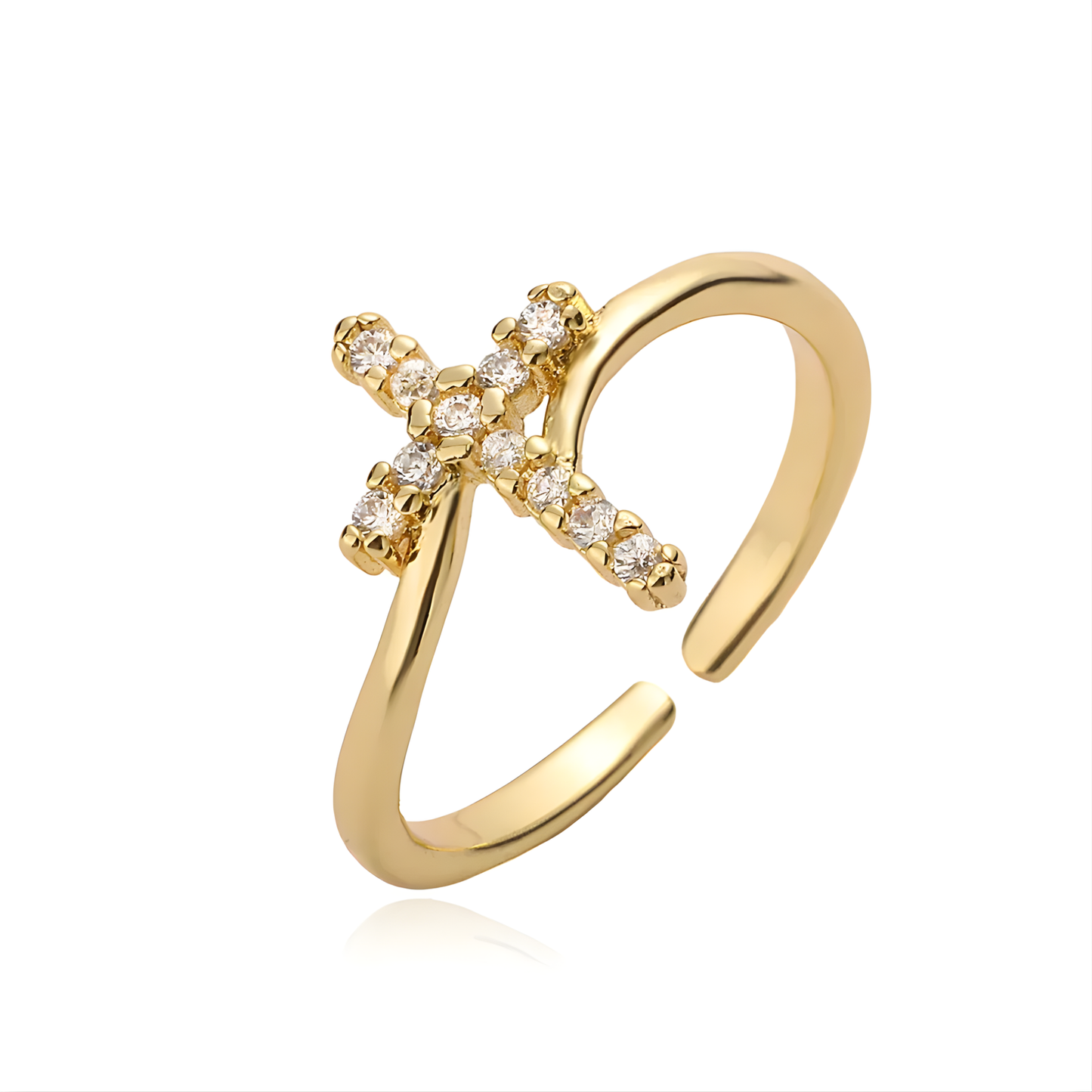 Eleganter Kreuz Ring